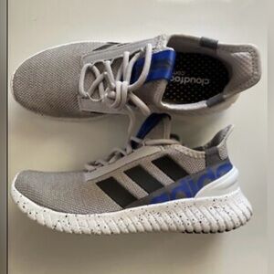 Adidas KAPTIR 2.0 Course A Pied Gray Blue Black White Running Shoes-Mens 11.5